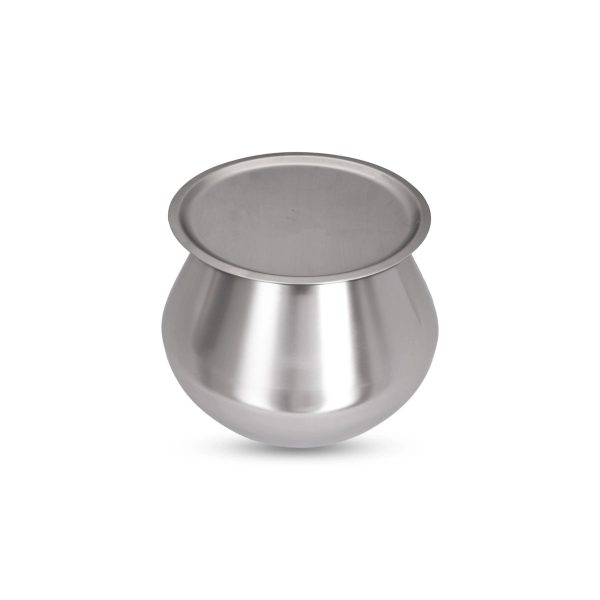 Pot with Lid - 7 x 7 Inches | Pongal Handi  Stainless Steel Pot  Cooking Pot for Home  700 Gms Approx For Cheap