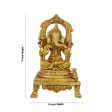 Ganesh Murti With Arch - 9 x 5 Inches | Antique Brass Idol  Vinayaka Statue Sitting On Chowki for Pooja  2.460 Kgs Online now