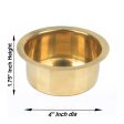 Brass Davara - 1.75 x 4 Inches | Coffee Dabara  Brass Coffee Dabra for Home  65 Gms Approx Sale