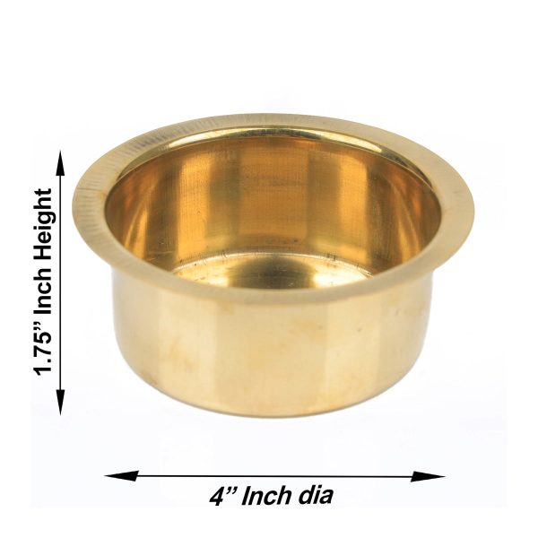 Brass Davara - 1.75 x 4 Inches | Coffee Dabara  Brass Coffee Dabra for Home  65 Gms Approx Sale