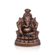 Pagdi Ganesh Murti - 13.5 x 10 Inches | Copper Oxidised Ganpati Idol  Vinayaka Statue for Pooja  1.395 Kgs Fashion