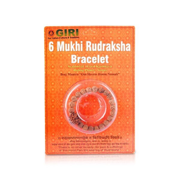 6 Mukhi Rudraksha Bracelet - Java | Rudraksha Hand Bracelet  Six Face Rudraksh Hand Band for Men & Women Discount