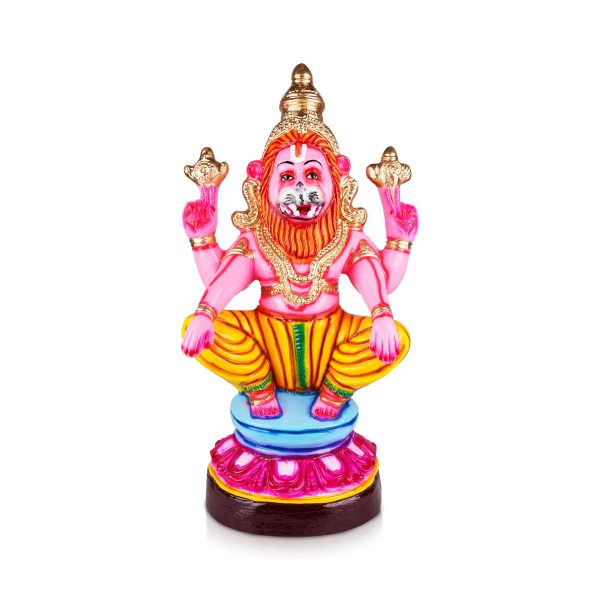 Yoga Narasimhar Paper Mache Golu Bommai - 24 x 11 Inches | Giri Golu Doll  Navaratri Golu Bomma Gombe Hot on Sale