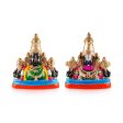 Bust Perumal Thayar Paper Mache Golu Bommai Pair - 15 x 11 Inches | Giri Golu Doll  Navaratri Golu Bomma Gombe For Sale