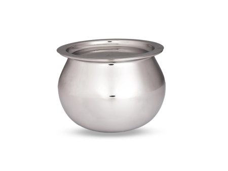 Pot with Lid - 5 x 6.5 Inches | Dal Handi  Stainless Steel Pot  Cooking Pot for Home  505 Gms Approx For Cheap