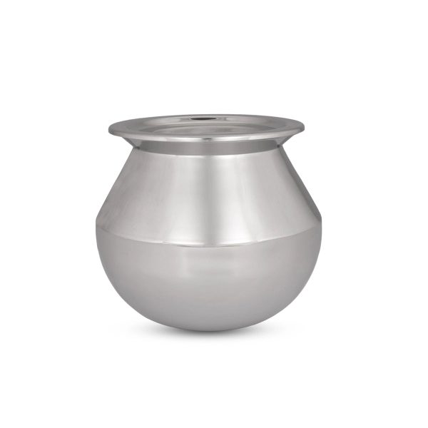 Pot with Lid - 6 x 6 Inches | Pongal Handi  Stainless Steel Pot  Cooking Pot for Home  535 Gms Approx Hot on Sale