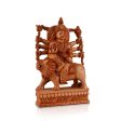 Durga Murti Sitting On Lion - 8 x 5 Inches | Wooden Statue  Durga Idol  Durga Statue for Pooja Sale