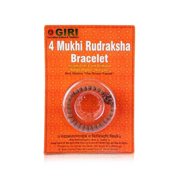 4 Mukhi Rudraksha Bracelet - Java | Rudraksha Hand Bracelet  Four Face Rudraksh Hand Band for Men & Women Online Sale