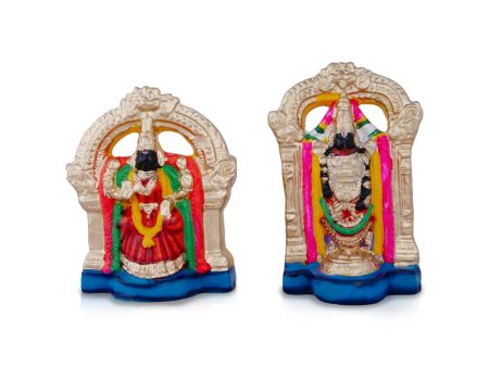 Perumal Thayar Clay Golu Bommai Pair - 8 x 4.5 Inches | Giri Golu Doll  Navaratri Golu Bomma Gombe Bommai Discount