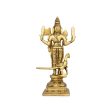 Mayil Murugan Statue - 8 x 4 Inches | Antique Brass Idol  Peacock Murugan Silai for Pooja  1.125 Kgs Approx Hot on Sale