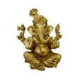 Pagadi Ganesh Murti - 10 x 7.5 Inches | Antique Brass Idol  Ganpati Idol  Vinayaka Statue for Pooja  5.500 Kgs Sale