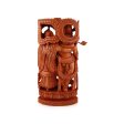 Radha Krishna Murti - 12 x 6 Inches | Wooden Statue  Radha Krishna Idol Standing On Kamal Flower for Pooja Online now