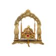 Jhula - 9 x 8 Inches | Gold Polish Palana  Aluminium Jhoola for Deity  520 Gms Approx Fashion