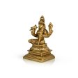 Kamakshi Idol With Base - 5 x 3 Inches | Antique Brass Idol  Kamatchi Amman Statue for Pooja  920 Gms Approx Fashion