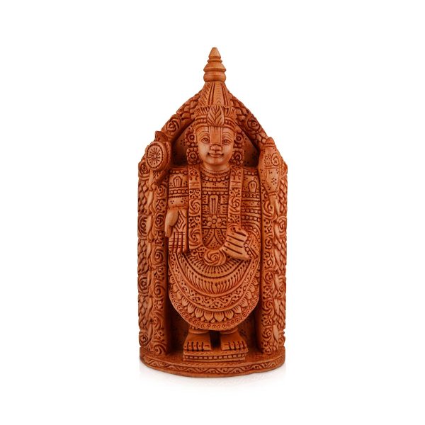 Tirupati Balaji Murti - 8 x 4.5 Inches | Wooden Statue  Standing Balaji Idol  Lord Balaji Statue for Pooja Fashion