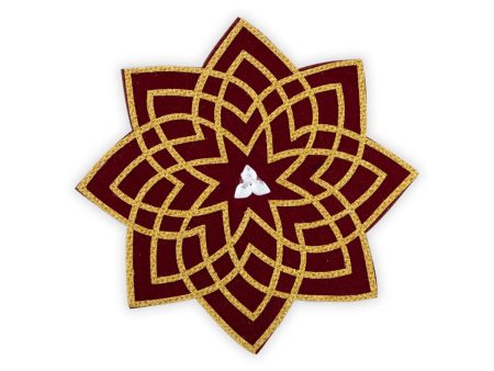 Hrudaya Kamala Rangoli Sticker - 6 Inches | Hridaya Kamala Kolam Sticker  Muggu Sticker for Pooja  10 Gms Supply