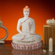 Buddha Statue - 12 x 8 Inches | Resin Statue  Sitting Buddha Murti  Painted Buddha Idol for Home Online now