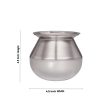 Pot with Lid - 4.5 x 4.5 Inches | Pongal Handi  Stainless Steel Pot  Cooking Pot for Home  305 Gms Approx Online