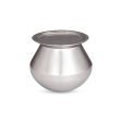 Pot with Lid - 5 x 5 Inches | Pongal Handi  Stainless Steel Pot  Cooking Pot for Home  405 Gms Approx Sale