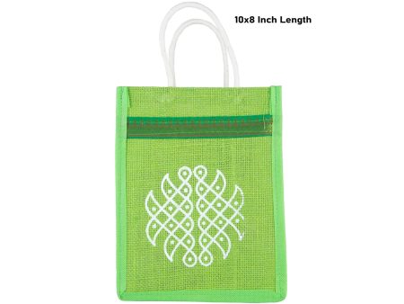 Jute Bag With Velcro - 10 x 8 Inches | Jute Tote Bag  Jute Handbag for Women  Assorted Colour For Sale