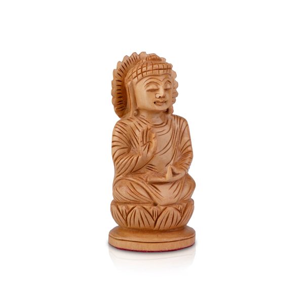 Buddha Statue - 4 x 2 Inches | Buddha Murti  Buddha Idol  Wooden Statue for Home  60 Gms Online