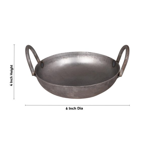 Kadai - 4 x 6 Inches | Kadhai  Cooking Vessel  420 Gms Approx Online now