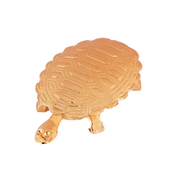 Plate with Tortoise - 0.75 x 3.5 Inches | Gold Polish Tray With Feng Shui Turtle for Good Luck  60 Gms Approx For Discount