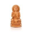 Buddha Statue - 8 x 4 Inches | Buddha Murti  Buddha Idol  Wooden Statue for Home  235 Gms For Discount