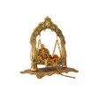 Jhula - 9 x 8 Inches | Gold Polish Palana  Aluminium Jhoola for Deity  520 Gms Approx Fashion