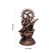 Saraswati Murti - 14 x 8 Inches | Copper Oxidised Saraswati Idol  Saraswati Moorti for Pooja  1.150 Kgs Approx Cheap