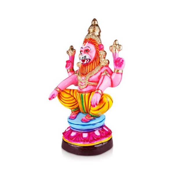 Yoga Narasimhar Paper Mache Golu Bommai - 24 x 11 Inches | Giri Golu Doll  Navaratri Golu Bomma Gombe Hot on Sale