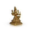 Kamakshi Idol With Base - 5 x 3 Inches | Antique Brass Idol  Kamatchi Amman Statue for Pooja  920 Gms Approx Fashion