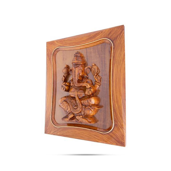 Ganesha Photo Frame - 13 x 11 Inches | Plastic Picture Frame  Wooden Polish Wall Frame for Home Decor Online