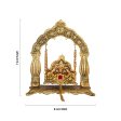 Jhula - 9 x 8 Inches | Gold Polish Palana  Aluminium Jhoola for Deity  520 Gms Approx Fashion