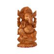 Ganesh Murti - 8 x 4.5 Inches | Wooden Statue  Ganpati Murti  Vinayaka Statue for Pooja on Sale