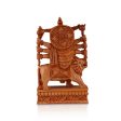 Durga Murti Sitting On Lion - 8 x 5 Inches | Wooden Statue  Durga Idol  Durga Statue for Pooja Sale