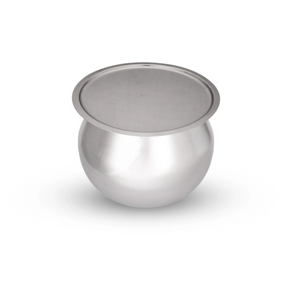 Pot with Lid - 6 x 8 Inches | Dal Handi  Stainless Steel Pot  Cooking Pot for Home  775 Gms Approx Online Sale