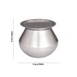 Pot with Lid - 5 x 5 Inches | Pongal Handi  Stainless Steel Pot  Cooking Pot for Home  405 Gms Approx Sale