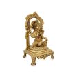 Lakshmi Idol With Arch - 9 x 4.5 Inches | Brass Idol  Laxmi Murti Sitting On Chowki for Pooja  2.160 Kgs For Sale