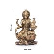 Lakshmi Idol - 3 x 2 Inches | Resin Statue  Brass Polish Laxmi Murti  Laxmi Idol for Pooja For Cheap