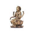 Lakshmi Idol - 3 x 2 Inches | Resin Statue  Brass Polish Laxmi Murti  Laxmi Idol for Pooja For Cheap