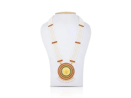 Kemp Moti Haram - 13 Inches | Long 4 Line Moti Necklace  Kemp Jewellery for Dance Fashion