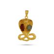 Stone Locket - 1.5 Inches | Nagam Dollar  Snake Locket  Gold Polish Naga Pendant  Jewellery for Men & Women Sale