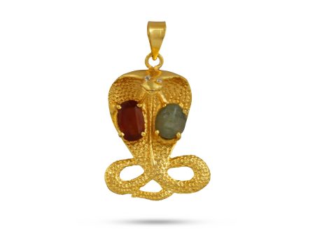 Stone Locket - 1.5 Inches | Nagam Dollar  Snake Locket  Gold Polish Naga Pendant  Jewellery for Men & Women Sale