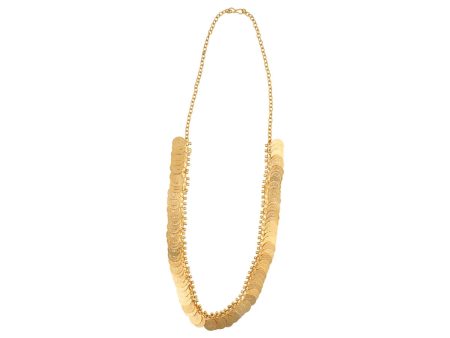 Kasu Mala - 6.5 Inches | 75 Coin Kaasu Mala  Gold Polish Kasumalai for Deity Decor For Discount