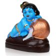 Crawling Krishna with Pot Clay Golu Bommai - 6 x 5 Inches | Giri Golu Doll  Navaratri Golu Bomma Gombe Bommai Online Sale