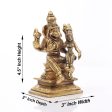 Lakshmi Narasimha Idol - 4.5 x 3 Inches | Lakshmi Narasimha Vigraham  Antique Brass Idol for Pooja  700 Gms Cheap