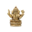 Ganpati Murti - 2.5 x 1.25 Inches | Antique Brass Idol  Vinayagar Silai for Pooja  140 Gms Approx Sale