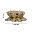 Antique Brass Chowki - 1 x 2.5 Inches | Lotus Design Peetham  Pooja Aasan for Deity  405 Gms Approx Fashion