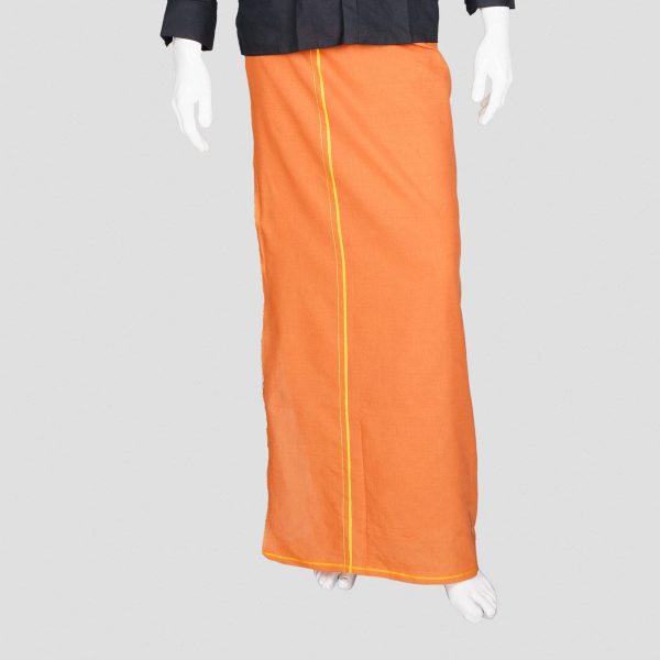 Cotton Veshti - 2 Mtrs | Kambi Karai Border Dhoti  Kavi Colour Vesti for Men Cheap